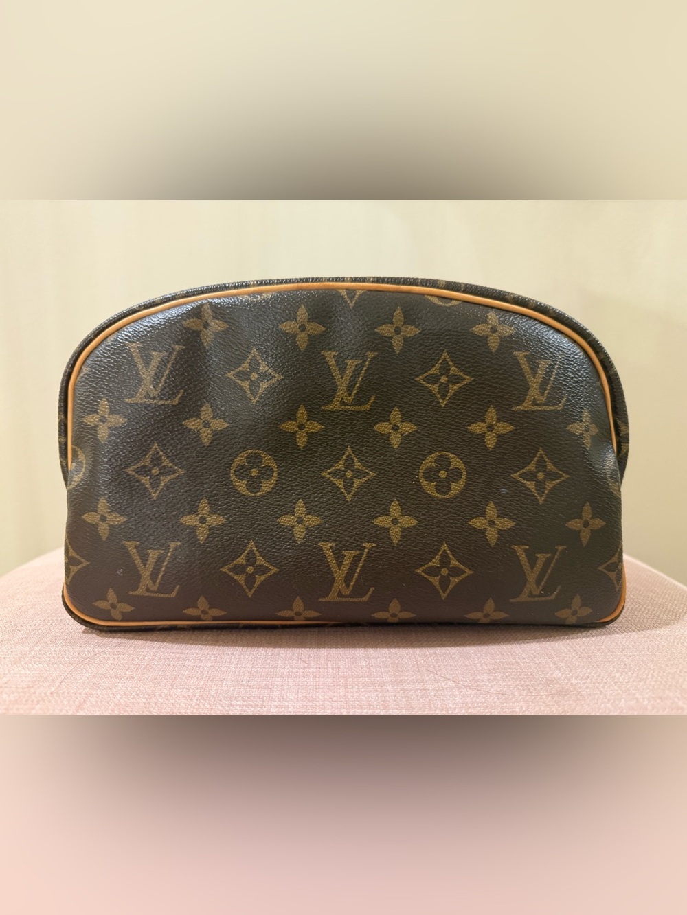 Louis Vuitton Monogram Toiletry Pouch in Brown and Tan